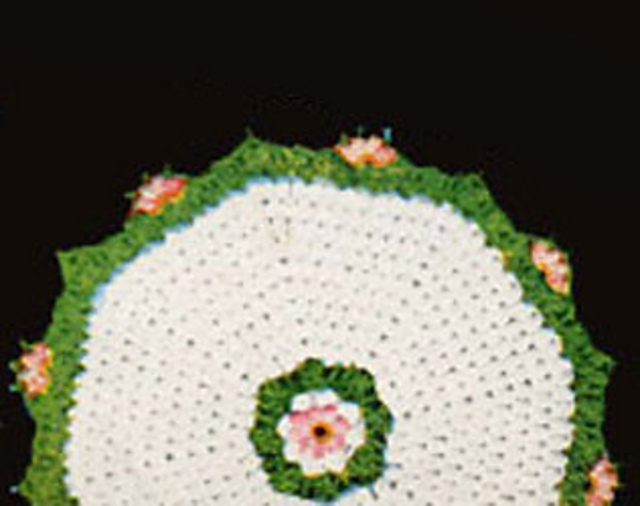Rose Popcorn Hot Plate Mat #7008
