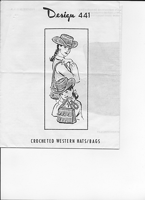 441 Crocheted Western Hat, Adult