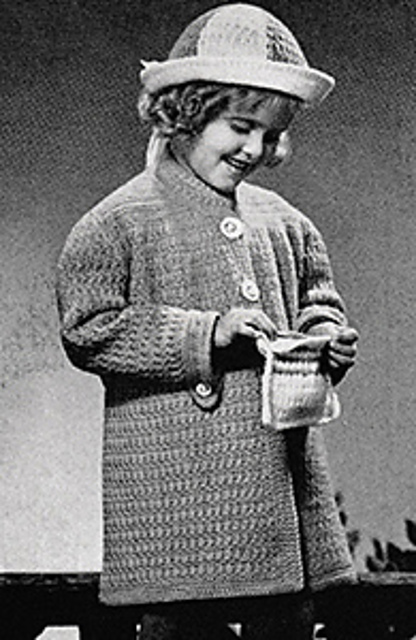 Child's Coat, Hat and Bag Set #604