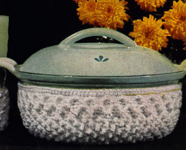 Milk Glass Casserole Jacket