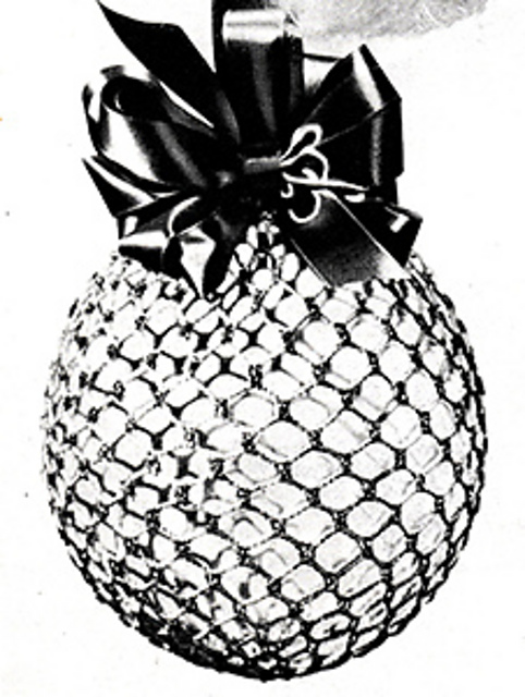Pink Crocheted Glitter Ornament