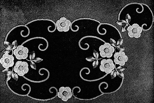 Desert Rose Table Doily Set #14