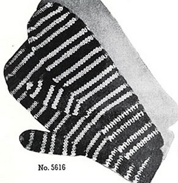 Striped Mittens #5616