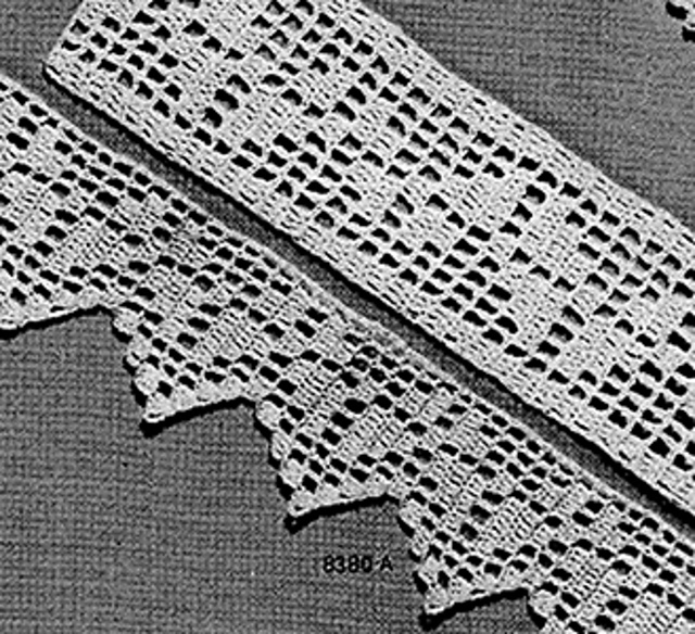 Filet Crochet Edging and Insertion #8380