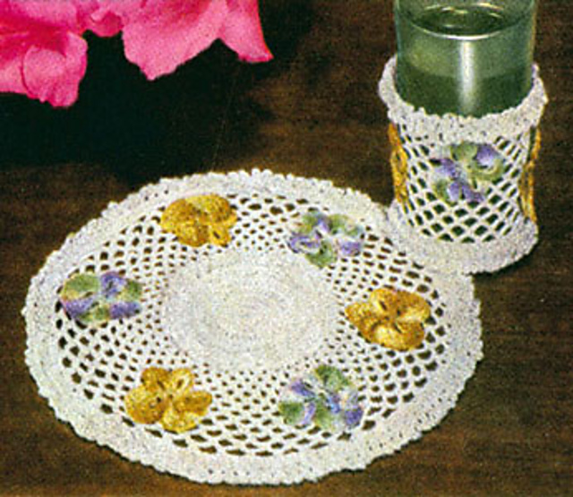Pansies Refreshment Set #7086