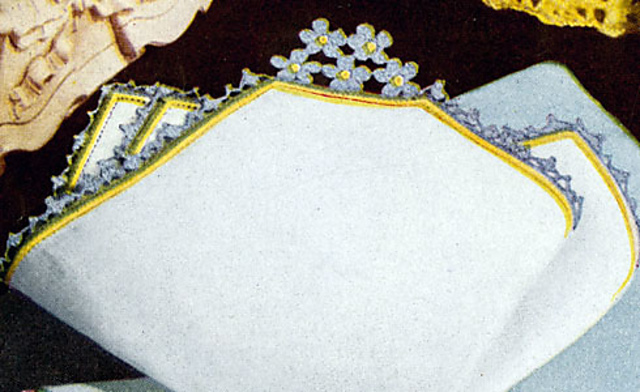 Forget Me Not Handkerchief Edging #802