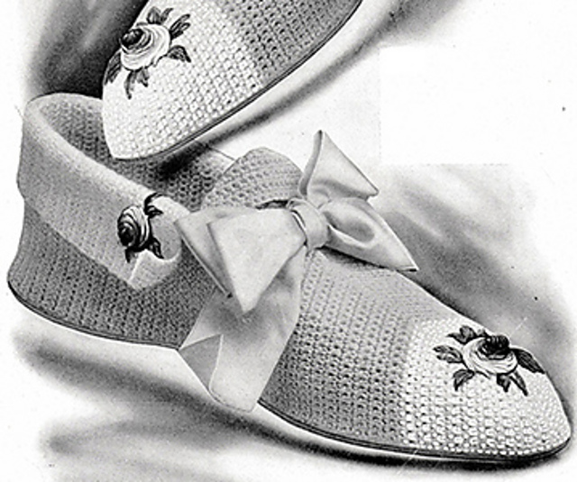 Ladies' Crochet Slippers #1014