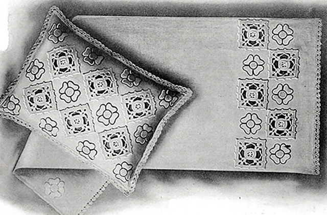 Scarf #6006 and Pillow #5754 Edging and Insertion