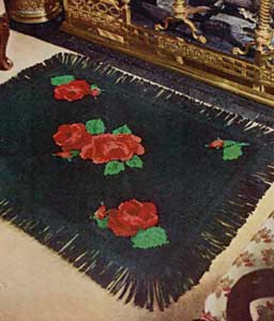 The Black Embroidered Rug