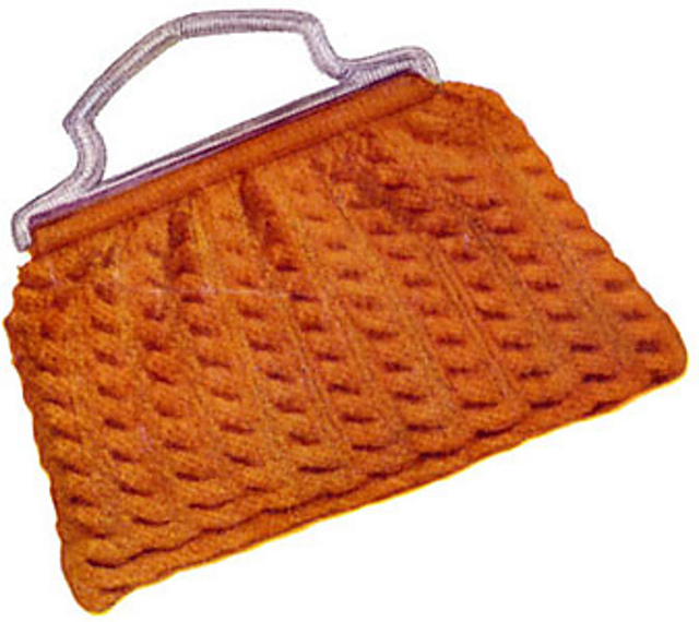 Orange Knitting Bag