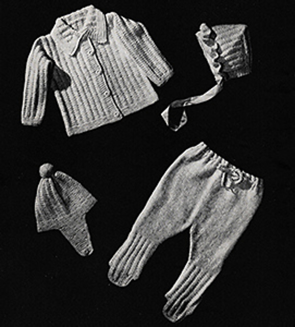 Baby's Three-Piece Knitted Legging Set #6003