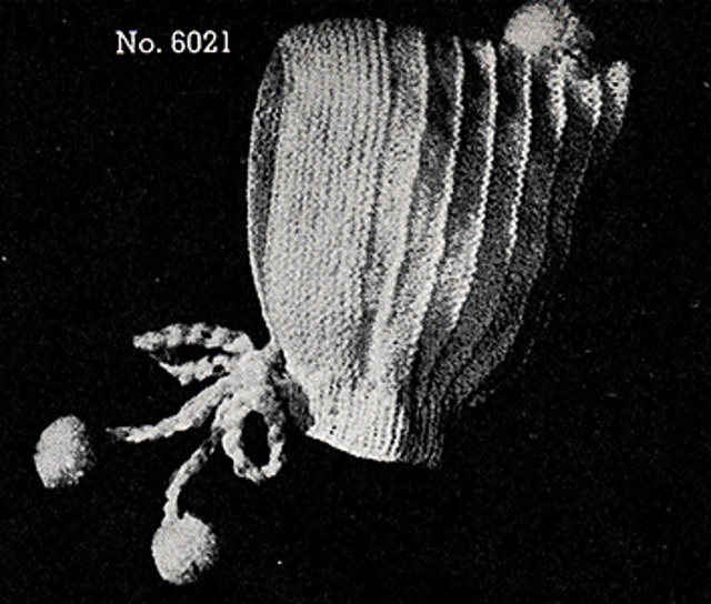 Baby's Knitted Bonnet #6021