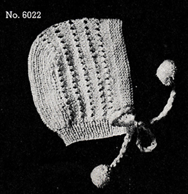 Baby's Knitted Bonnet #6022