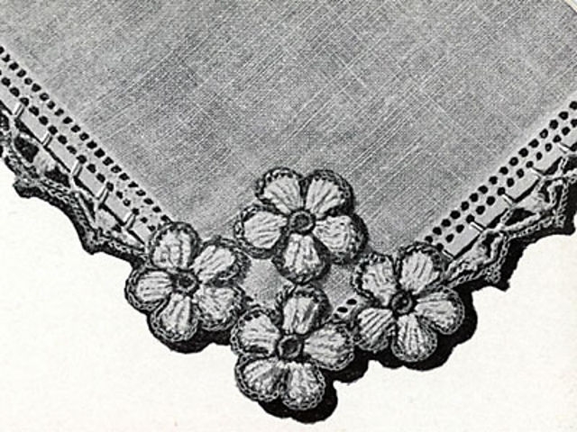 Red and White Handkerchief Edging