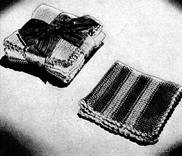 Knitted Face Cloths #4817