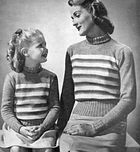 Mother and Daughter Sweaters #187