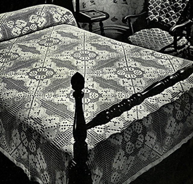 Filet Beauty Bedspread #6039