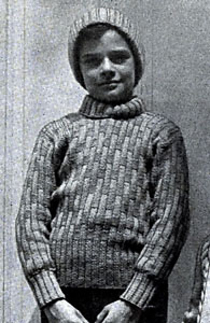 Boy's Skating Sweater and Hat #151