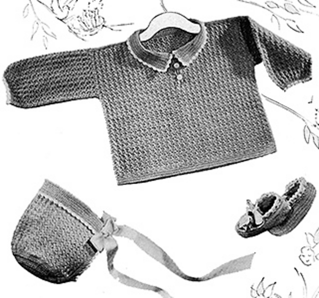 Peter Pan Crocheted Cotton Set #5304