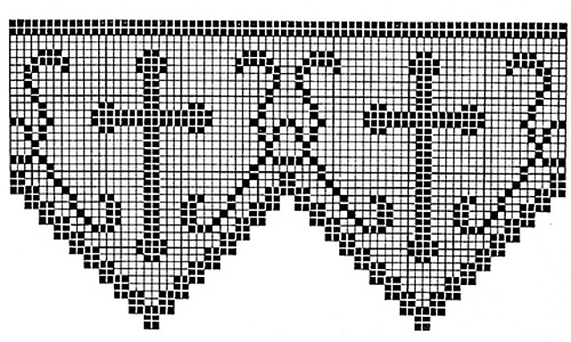 Filet Crochet Altar Cloth #1899