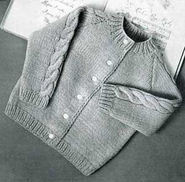 Knitted Raglan Cardigan #728-5