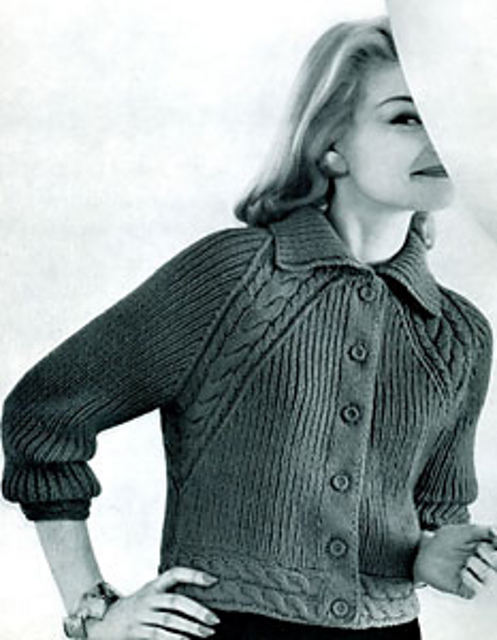 Raglan Cable Jacket #736-7