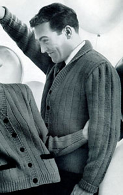 Man's Shawl Collar Cardigan #736-3B