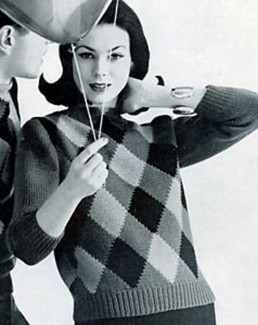 Lady's Argyle Pullover #736-6A