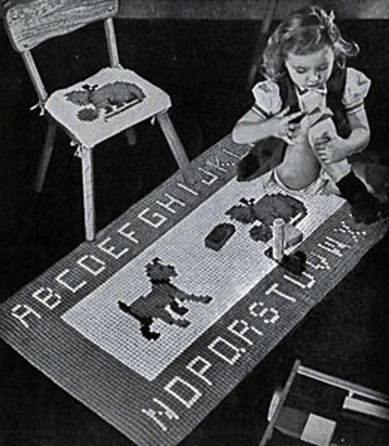 Alphabet Nursery Rug and Chair Cover Set