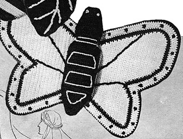 Butterfly Potholder #5504