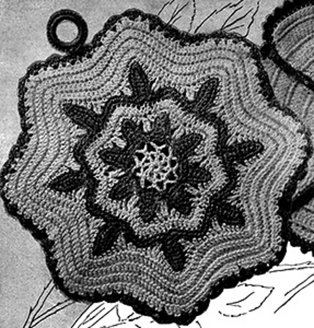 Thorn Rose Potholder #5514