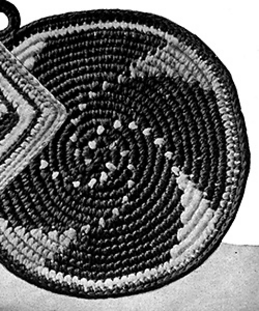 Ravelry Indian Circle Potholder 5526 pattern by American Thread Company