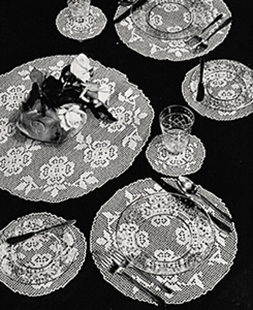 Rosy Posy Luncheon Set #7408