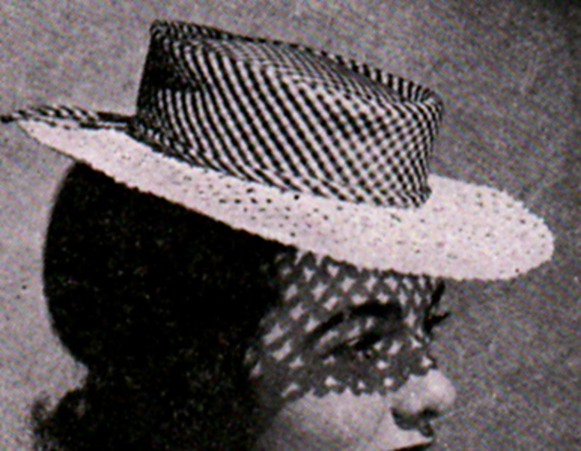 Crochet Trimmed Sailor Hat #16