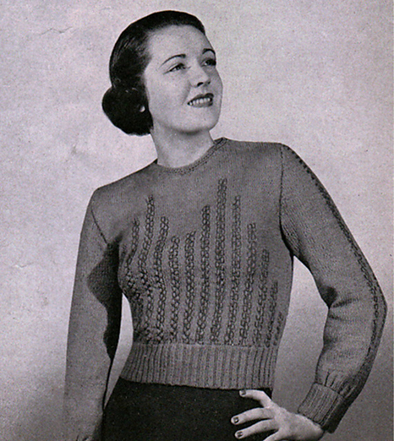 Knitted Suit Blouse #324