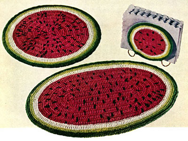 Watermelon Hot Plate Mats Set #S-600