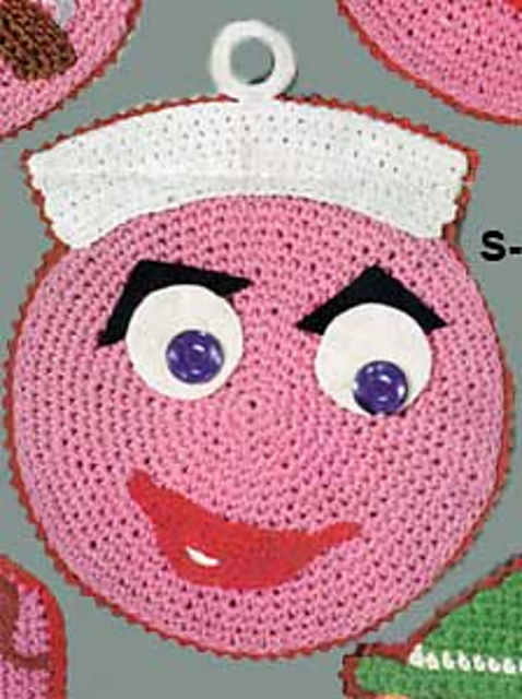 Funny Face Pot Holder #S-690