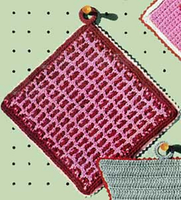 Woven Plaid Pot Holder #S-704