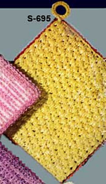 Yellow Metallic Pot Holder #S-695