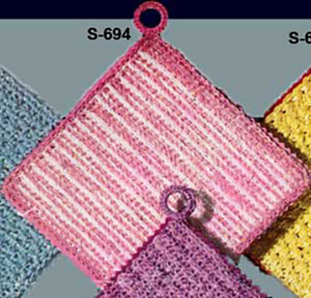 Rose & White Pot Holder #S-694