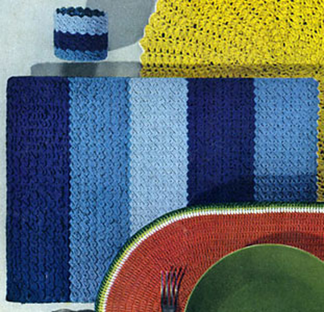 Shaded Stripes Luncheon Set #S-411