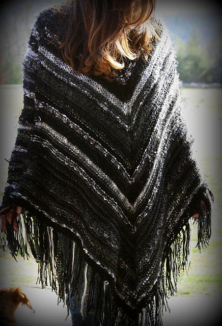 Novelty Poncho with Bottom Fringe