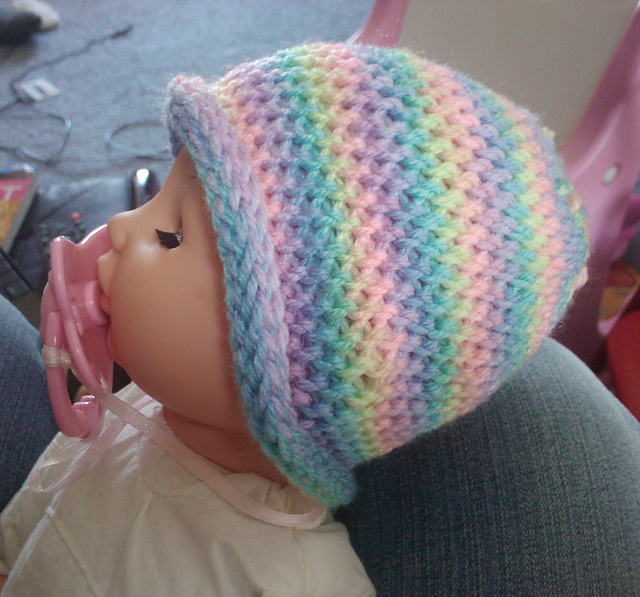Slip Stitch Preemie Beanie