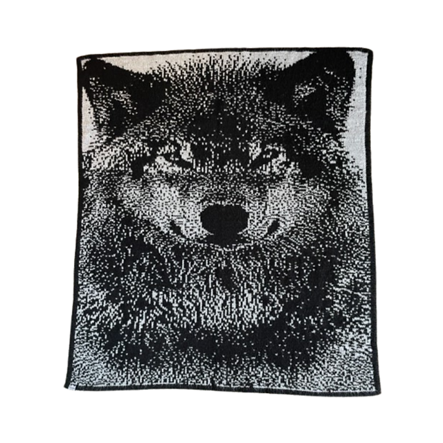 Ravelry Lone Wolf Throw pattern by Deb's Double Knits
