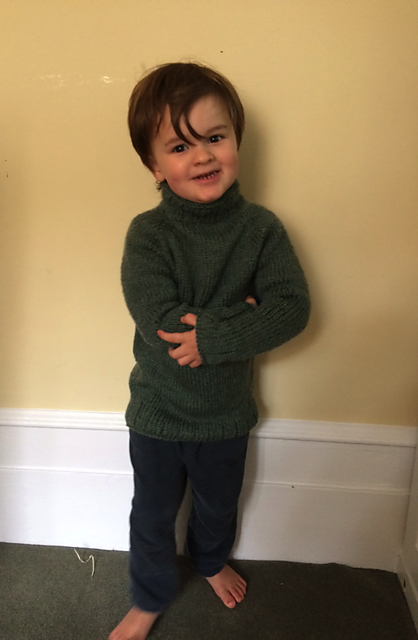 Top-Down Turtle Neck Sweater - Gauge 4.5