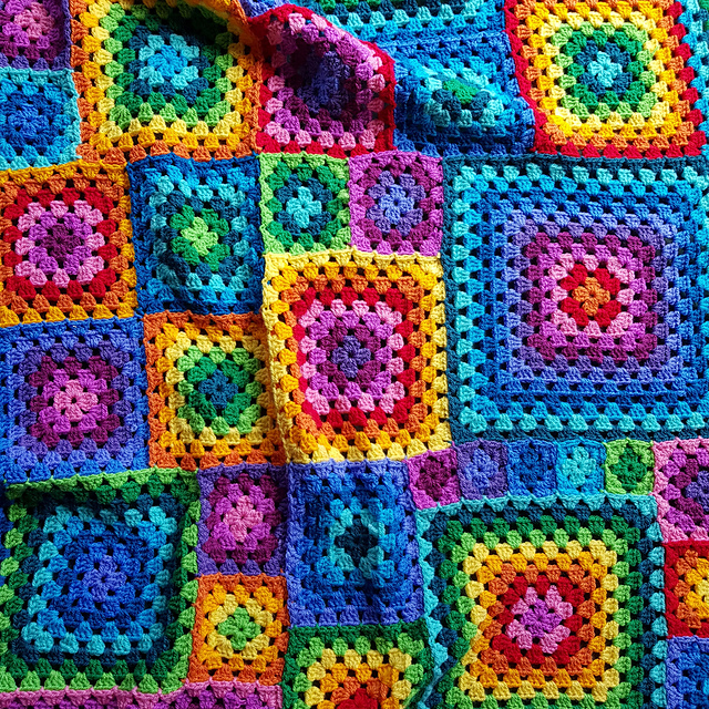 Rainbow Granny Blanket