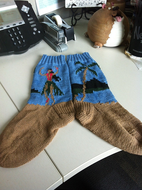 Hawaiian Girl Socks #7256