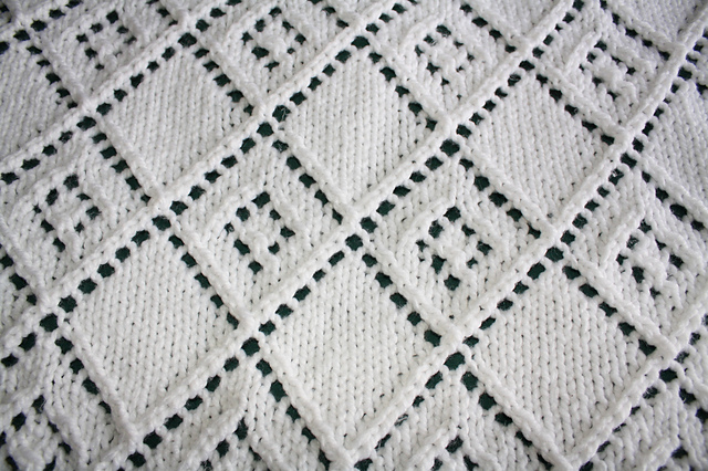 Diamond Lace Panel Blanket