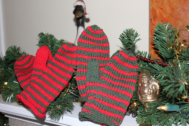 Striped Mittens