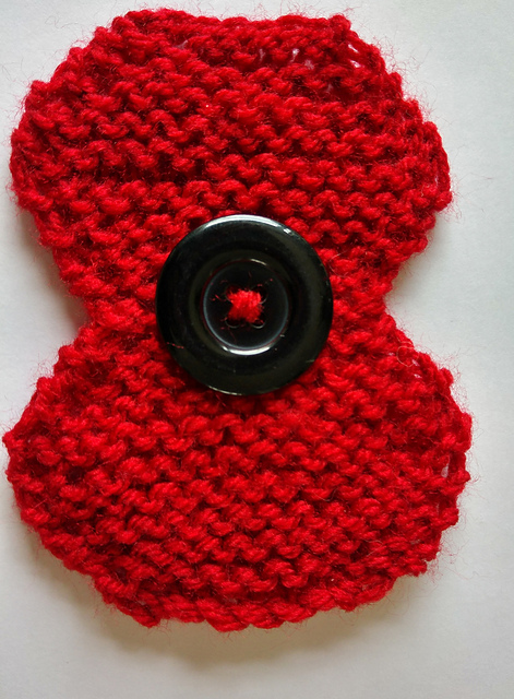 Poppy For The Somme Commemmoration (knit)